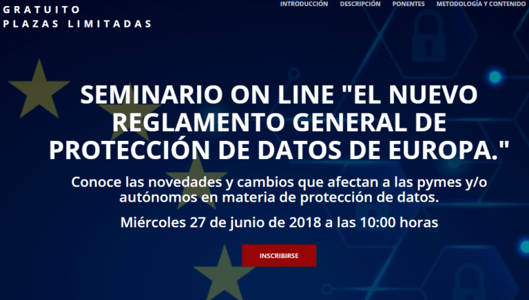 Seminario on line "El nuevo Reglamento General de Protección de Datos ...