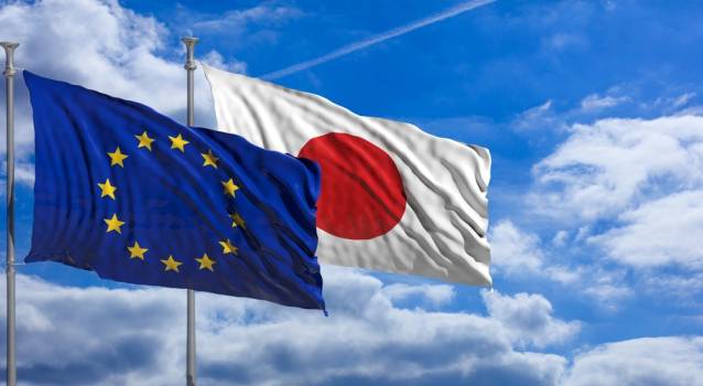 Bandera UE-Japón