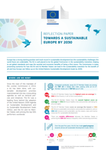 Ficha informativa sobre la sostenibilidad de Europa para el año 2030
