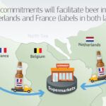 Infografía sobre comercio transfronterizo de cerveza entre Francia, Bélgica y Holanda