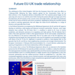 Future EU-UK trade relationship