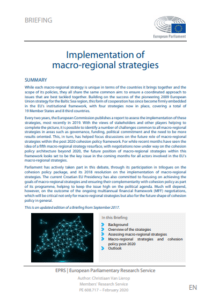 Implementation of macro-regional strategies