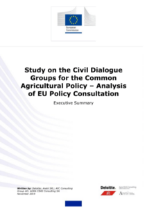 Study on the CIvil Dialogue...Agricultural policy