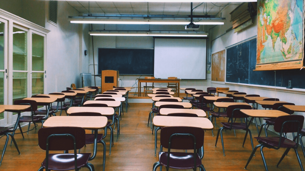 vista de un aula