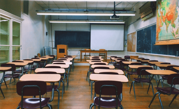 vista de un aula