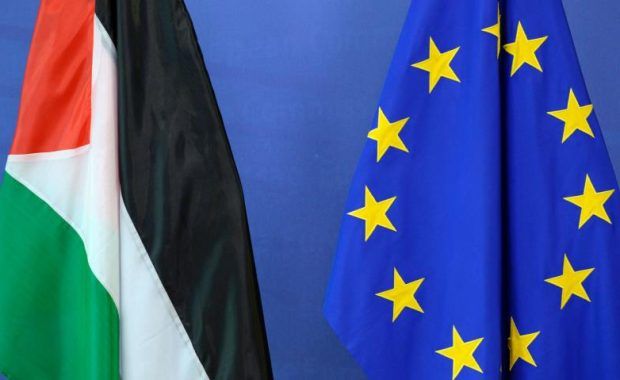 bandera palestina y UE