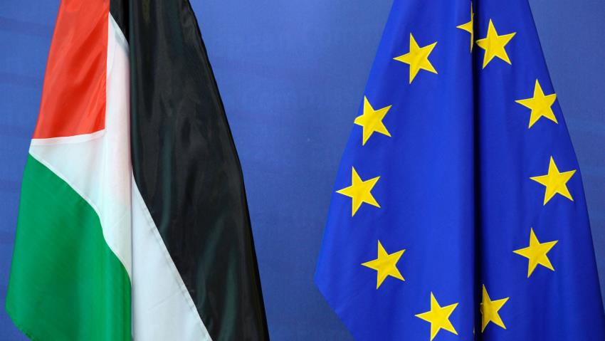 bandera palestina y UE