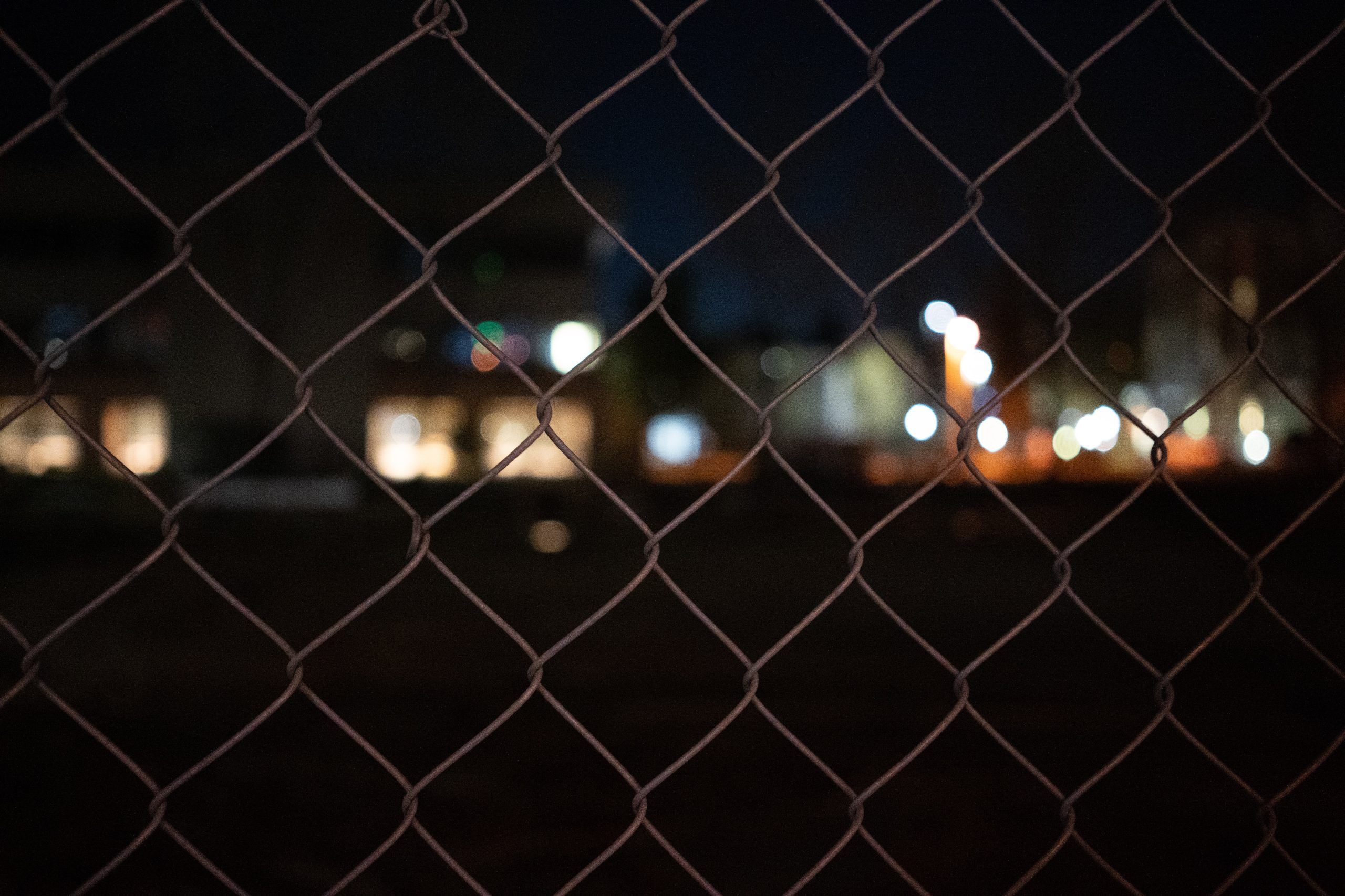 fence with night background