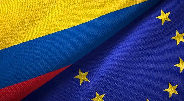 bandera Colombia y UE