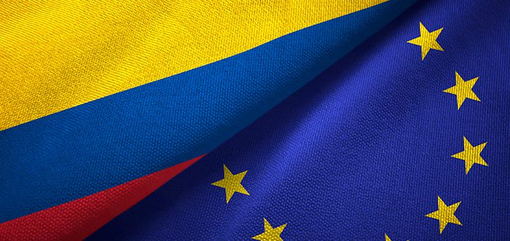 bandera Colombia y UE