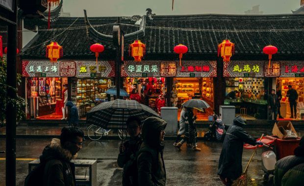 Barrio de la ciudad de Shanghai en China