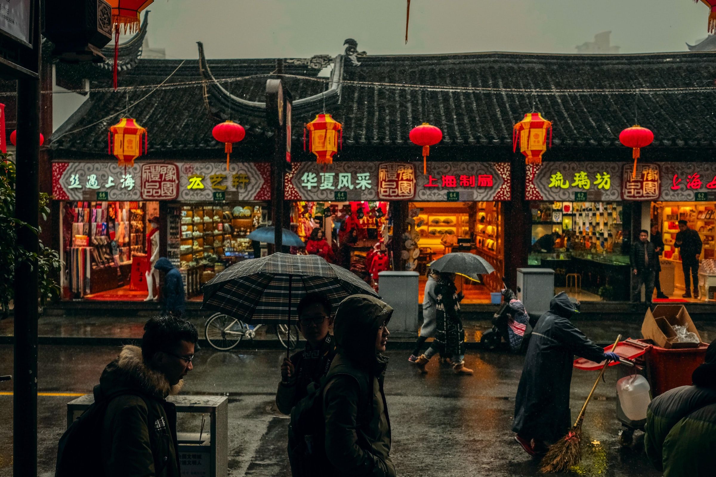 Barrio de la ciudad de Shanghai en China 