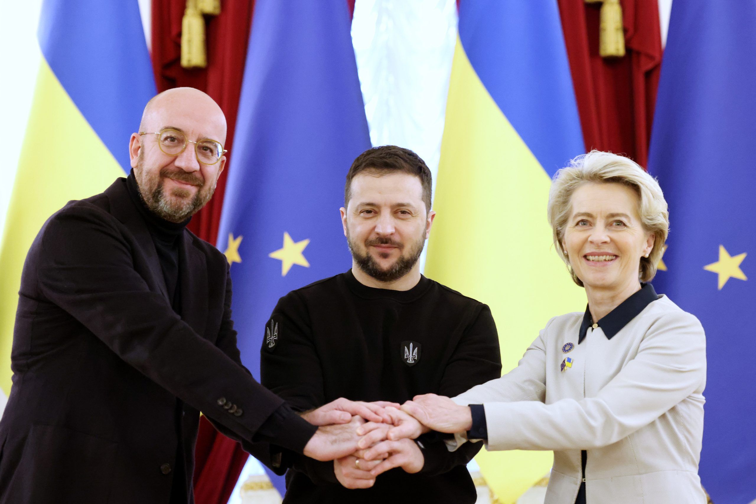 zelenski charles michel y ursula von der leyen