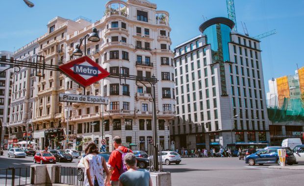 estacion de metro de Plaza España en Madrid