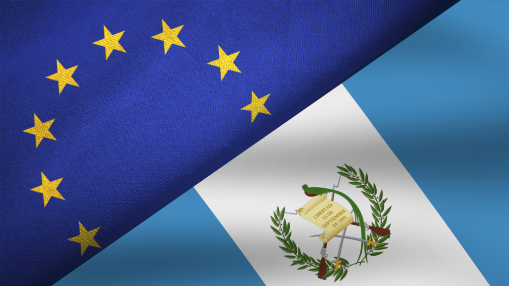 Banderas UE y Guatemala