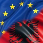 UE y Albania Bandera